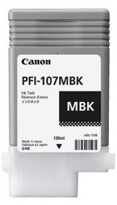 Tanque de tinta CANON PFI-107MBK, Negro, Inyección de tinta