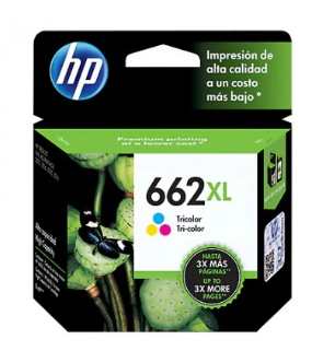 Cartucho HP 662XL Cian, Magenta, Amarillo CZ106AL