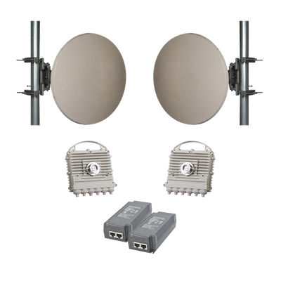 Enlace completo EH-1200 con antenas de 2 pies / 1 Gbps Full Duplex en Banda Libre
