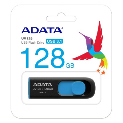 Memoria USB ADATA , Negro, 128 GB, USB 3.0, 90 MB/s, 40 MB/s