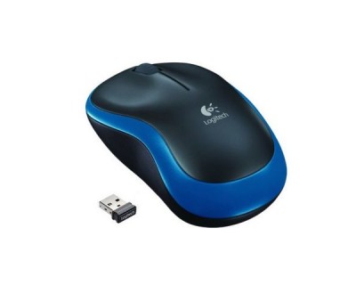 Mouse LOGITECH M185, Negro, 3 botones, RF Wireless+USB, Óptico