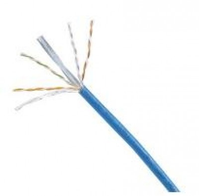 Bobina de Cable UTP 305 m. de Cobre, Azul, Categoría 6 (24 AWG), 1000Mbps, PVC (CM), de 4 pares NUC6C04BU-C