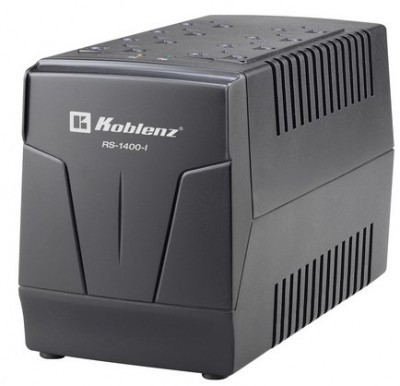 Regulador KOBLENZ RS-1400-I, 8, Negro, Oficina, 1400 VA, 600 W