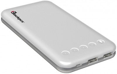 Power Bank Ares Blackpcs EPBW9-10000, Color blanco, Universal, 10000 mAh, 5 V