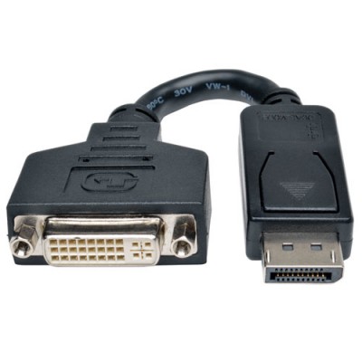 *Tripp Lite Adaptador de Cable DisplayPort a DVI-I, Macho/hembra
