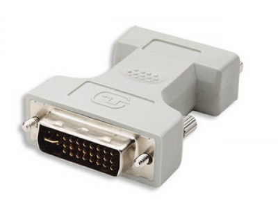 Adaptador DVI a VGA MANHATTAN, DVI-I, HD15 FM, Macho/hembra, Gris