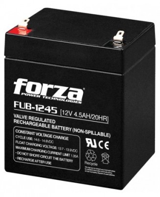 Batería FORZA, Negro, 12 V, 4500 mAh, Plomo-ácido FUB-1245