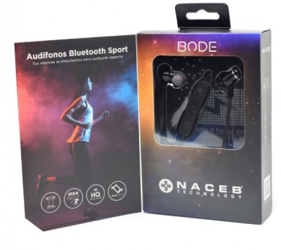 Audífonos Bluetooth Sport Naceb Technology NA-0306, Negro