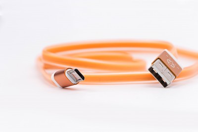 Cable USB Naceb Technology, USB, USB, 1 m, Color anarajado