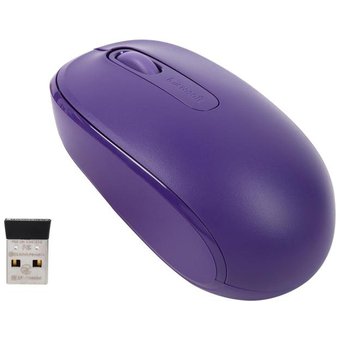 Mouse MICROSOFT Wireless Mobile Mouse 1850 Inalambrico, Púrpura, 3 botones, RF inalámbrico, Óptico, 1000 DPI
