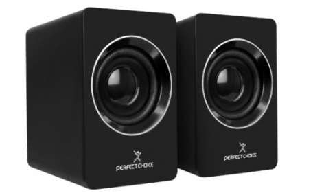 Bocinas Estéreo PERFECT CHOICE PC-112914, 2.0, Negro